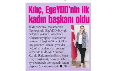 EGE YÖNETİM DANIŞMANLARI DERNEĞİ'NDE (EGEYDD) BAYRAK DEĞİŞİMİ